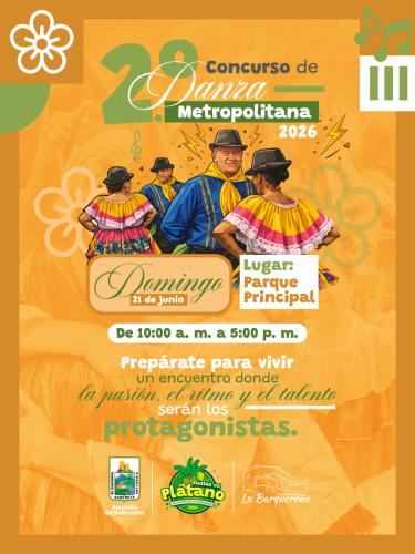 Sabaneta vibrará al ritmo del talento en el Concurso de Danza Metropolitana, este domingo 21 de junio.