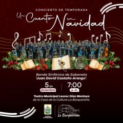 Nuestra Banda Sinfónica de Sabaneta 'Juan David Castaño Arango' presenta su concierto de temporada